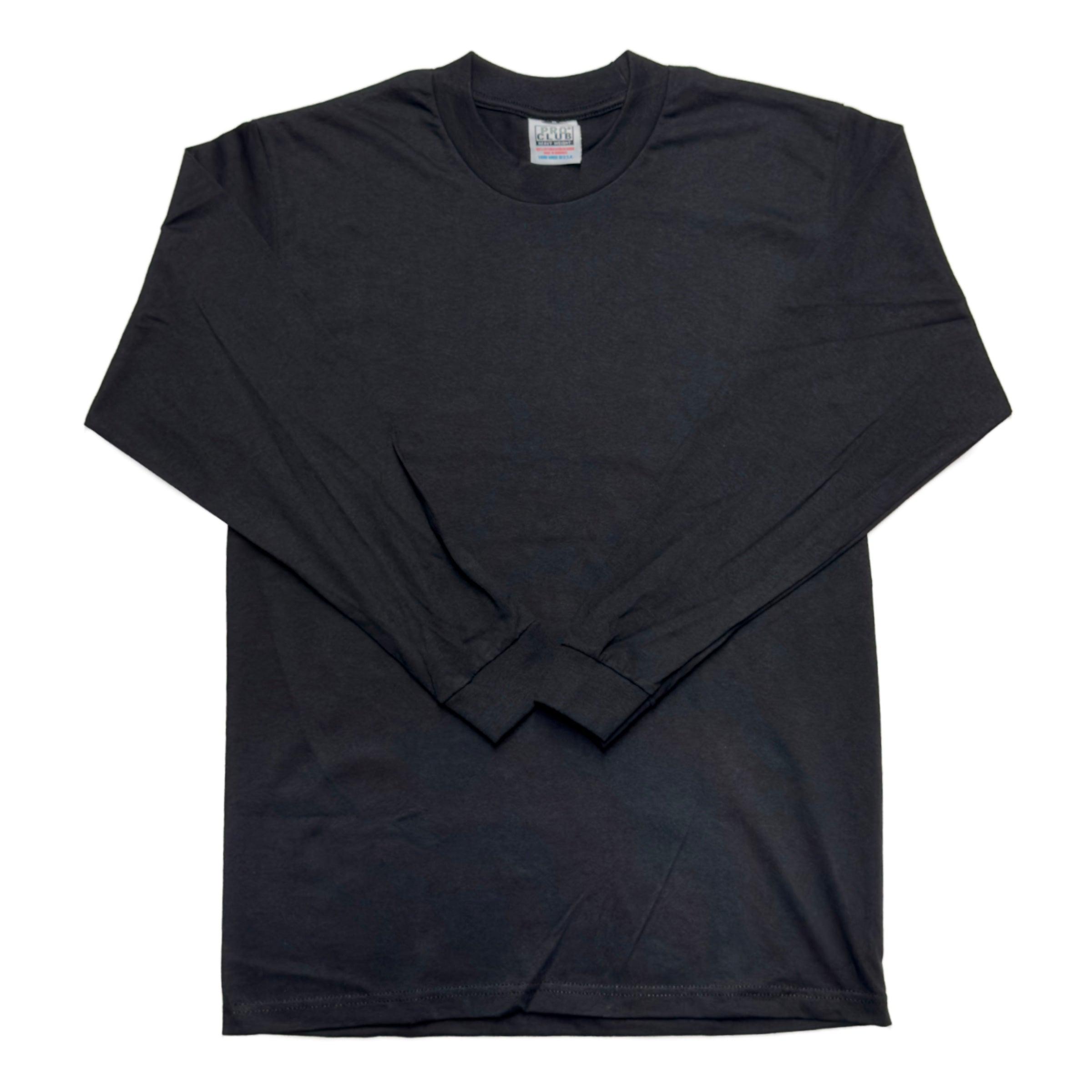 Pro Club Men's Heavyweight Cotton Long Sleeve Crew Neck T-Shirt
